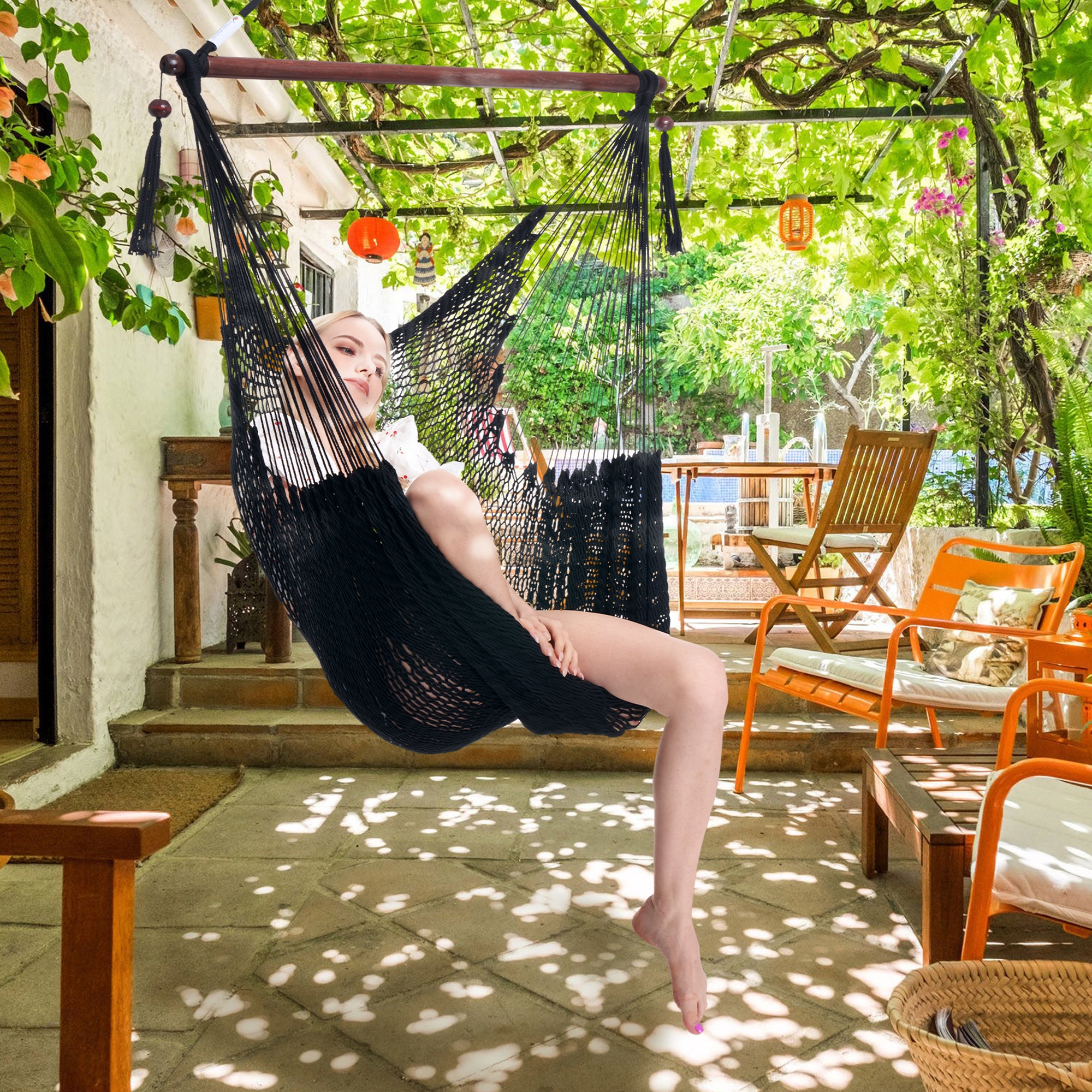 Hammock chair best sale with footrest